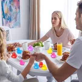 Deekin 100 Pcs Jesus Loves You Rubber Ducks Bulk Multicolor Rubber Ducks Baby Bath Toys for Baby Shower Pool Religious Party Favors Birthday Gifts Church Reward (2.2 Inch)