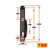 TSS UPVC Door Handles Lever/Lever 92mm PZ (Centres) 210mm Screw