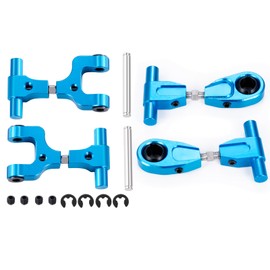 WEFEINO Aluminum Front Upper & Rear Upper Suspension Arms Adjustable Swing Arm Set Upgrade Parts for Tamiya TT02 1/10 RC On Road Touring Car