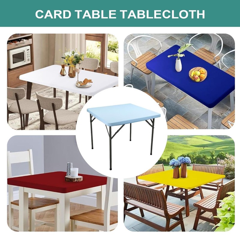 Wedding Table Cloths | Square Elastic Fitted Cloth - Stretch