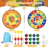 26 Inches Double-sided Foldable Kids Dart Board Set, Velcro Dart
