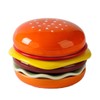 Ceramic Burger Plates Set 6, 3.9x3.3in,Stackable Dip Bowls, Hamburger-Shaped Sauce