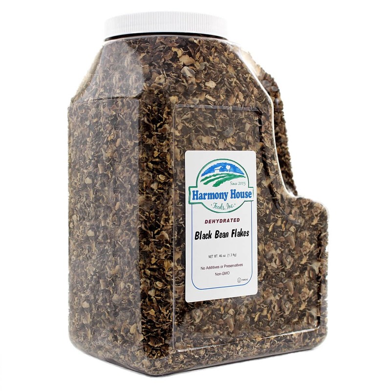 Harmony House Foods Dehydrated Black Bean Flakes (46 oz, Gallon