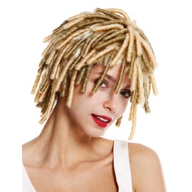 WIG ME UP - DH1110-ZA89/ZA88 women's party wig men's wig carnival corkscrew curls afro curls short voluminous Caribbean rasta dreads light blonde mix