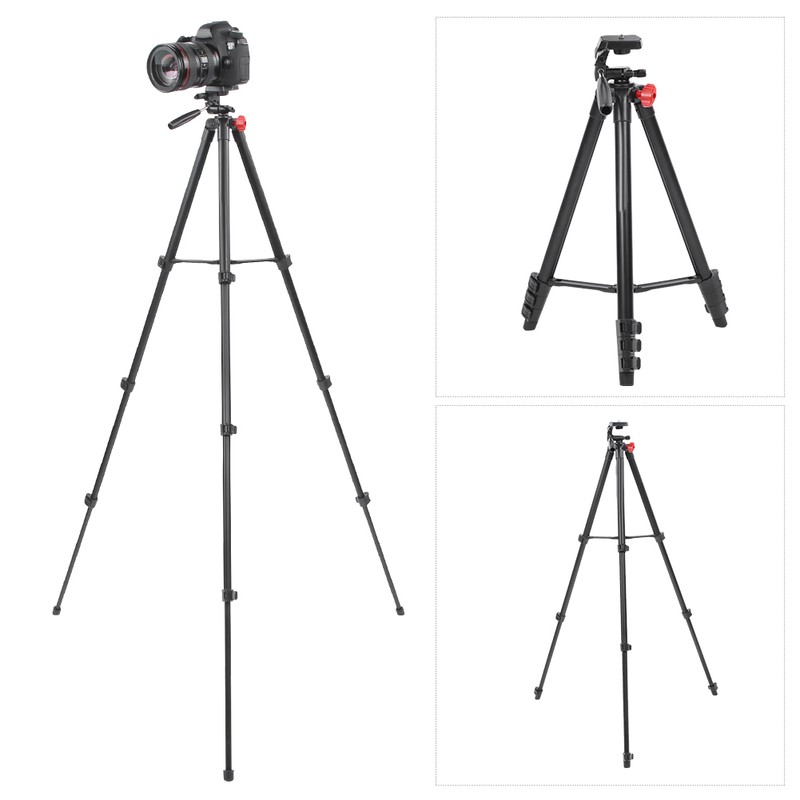 KINGJOY VT-831 Aluminum Alloy Portable Tripod 4 Sections Bearing 3KG