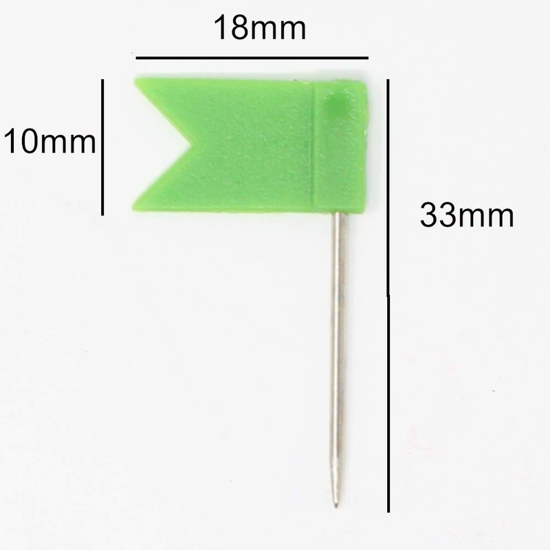 BIG-SAM 30005-40 Pin Pins - Flags / Flags - Green