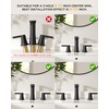 FORIOUS 8 Inch Widespread Bathroom Faucet 3 Hole Matte Black