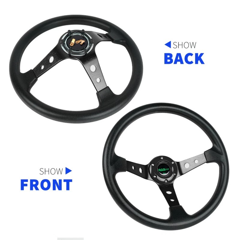 ANNX 14“ Steering Wheel+Quick Release+Hub Adapter 186H For Volkswagen VW