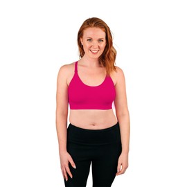 Bamboobies Women's Nursing Bra, Maternity Clothing for Breastfeeding, Yoga Nursing Bra, Hibiscus, Small