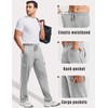 PINSPARK Cargo Sweatpants for Men Open Bottom Baggy Sweat Lounge