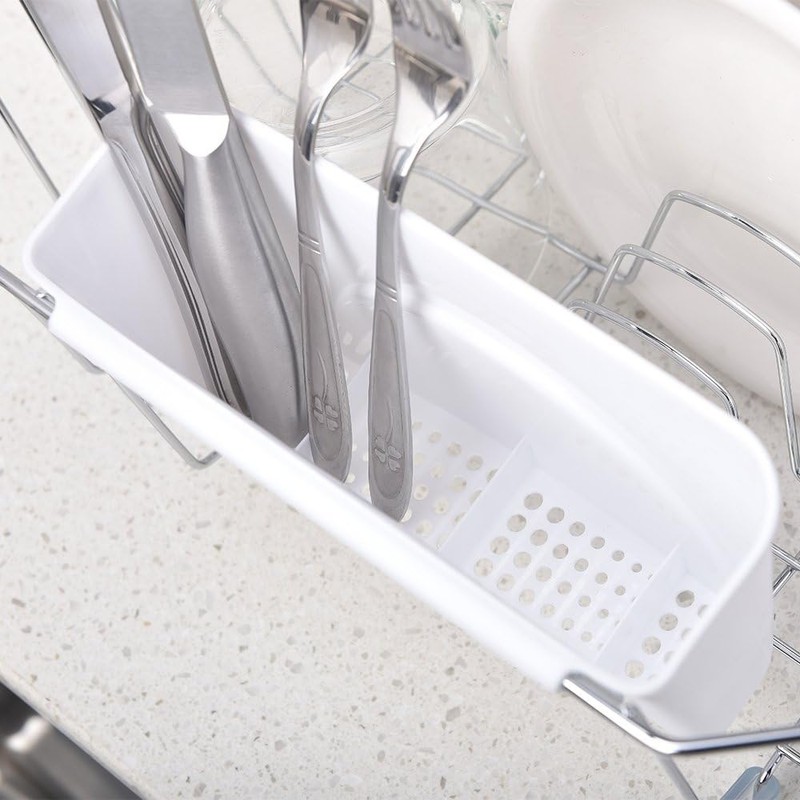 IKEBANA Dish Drying Rack Kitchen in-Sink Chrome Finish Wire Dish