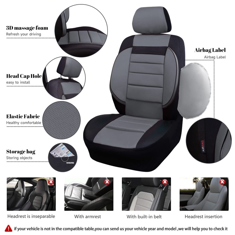 CAR PASS 3D Foam Back Support,Comfortable&Breathable& All Season Universal fit