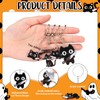 Liliaafar 30 Pcs Halloween Ghost and Black Cat Keychains Bulk