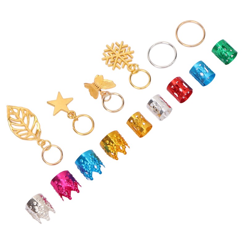 Dreadlocks Jewelry Hair Braiding Beads Alloy Dreadlocks Cuff Ring Hair