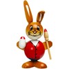SIKORA OD10 Wooden Easter Bunny Figurines as Colourful Easter Decoration