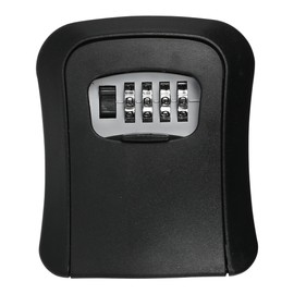 Stahlex Weatherproof Key Safe with 3 Digit Combination Lock, Robust Plastic Housing for Wall Mounting, Ideal for Indoor and Outdoor Use, Discreet Design in Black, 96 x 40 x 116 mm