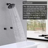 FSCEPIXI 2 Handles Shower with 8'' Rainfall Shower Head,Single Function