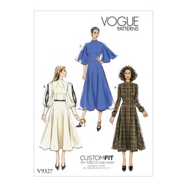 Vogue V9327A5 Easy Women's Partially Lined Dress Sewing Patterns, Sizes 6-14, White