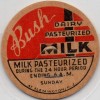 Milk Bottle Cap - Bush Dairy - Flemington, NJ (New Jersey) - PASTEURIZED SUNDAY