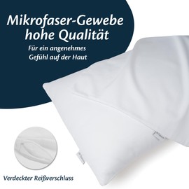 Set of 2 Cushion Covers, 45 x 45 cm, Microfibre, Premium, Decoration for Bed/Sofa, Super Soft, Resistant, Hypoallergenic Fabric, Anti-Dust Mites, Breathable, with Concealed Zip, Fully Washable