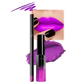 Matte Liquid Lipstick and Lip Liner Set - Long-Lasting, Waterproof, Non-Fading Purple Lipstick with Tinted Lip Balm - Perfect for Women & Girls Makeup