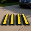 Speed Bump Ramp 2-Channel Rubber Cable Protector 11000 Lbs Load