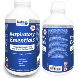 600ml Naka Platinum Respiratory Essentials, Supports Respiratory and Bronchial Function, Irritation, Coughs, Excess Mucous, Made in Canada (600ml)