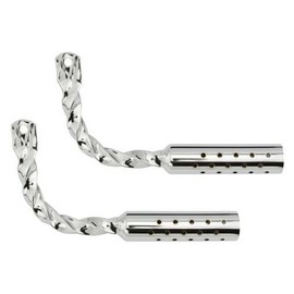 Twisted Muffler W/Holes Chrome.