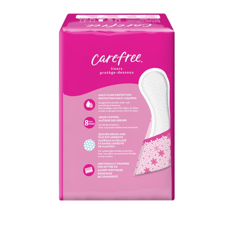 Carefree Panty Liners for Women, Regular, Wrapped, Unscented, 54ct |