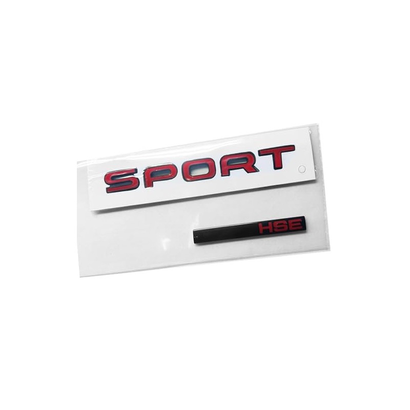 3pc 3D Gloss Black Red Sport hse Badges Emblems with