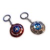 LizMatech Captain America Shield Spinner Keyring Solid Metal Durable