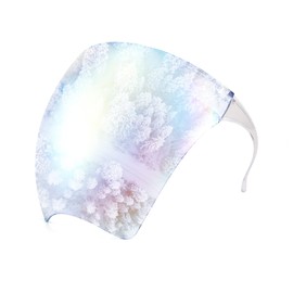 FEISEDY Face Protection Visor Glasses Oversized Shield Sunglasses UV400, Mirrored Flat Top Futuristic Face Cover Sunglasses for Men and Women, B2781, Silver/gold gradient