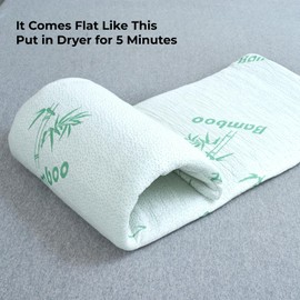 Golden Linens LLC Hotel Quality Shredded Memory Foam Pillow with Removable Cover with Zipper (Body pillow 16" X 48")