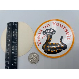 2 - Tread On Yourself Vintage DECALS / Stickers Hippie Rat Hot Rod 70s 60s