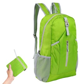Mayoii Ultra Lightweight Foldable Backpack,20~35L Waterproof Small Backpack for Women Men,Packable Rucksack Hiking Backpack Travel for Outdoor Walking Camping Biking Sport (Green)