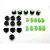 Lumiglow 15 Green 4 LEDs Lights Bulbs 1/2" Sockets Side