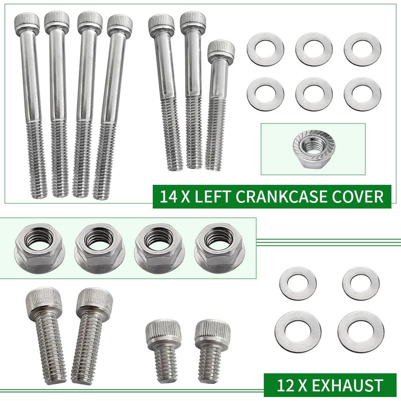 WEICHENGXIN 400EX Engine Stainless Steel Bolt Screw Kit for Sportrax