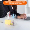 Clear Acrylic Pen Holder with 3 Compartments for Desk Organization