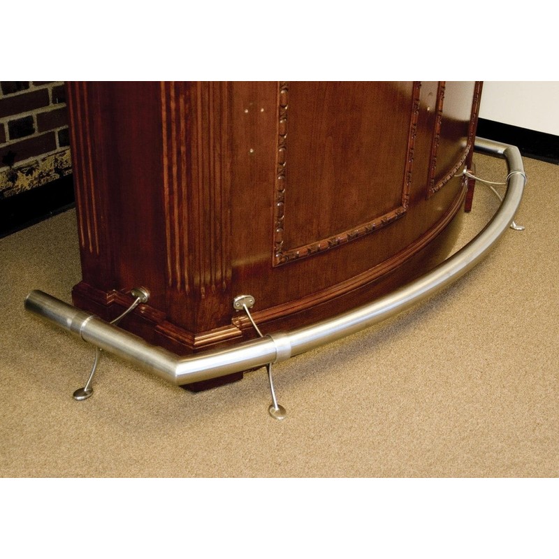 Outwater 48" Polished Brass Railing | 2" Diameter Solid Brass