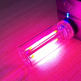 Car USB Night Light Touch Dimmable LED Filament Lamp Portable Lighting Plug and Play Decorative Atmosphere Light for Car Bedroom:_Pink