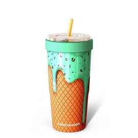To-Go Buddy - Universal Cup Insulator for to-go cups - Keeps Drinks Hot Cold 12+ Hours - Vacuum Insulated Tumbler:_Mint Chocolate