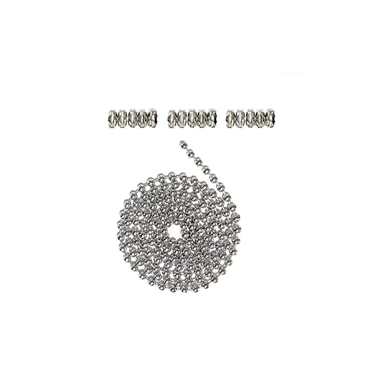 10 Feet Stainless Steel Beaded Pull Chain Extension with Connector,Beaded