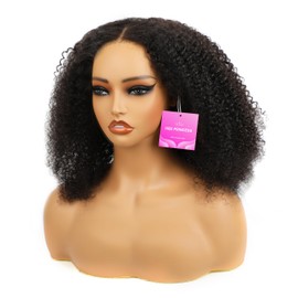 ISEE PRINCESS Wigs Human Hair Wear and Go Glueless Wig Afro Kinky Curly Lace Front Wigs for Women Lace Pre Cut Glueless Wigs Human Hair Pre Plucked 18 Inch