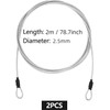 Bike Cable Lock Set, 2 Metre Steel Braided Security Cable,