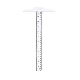 Priaora 2pcs 12 Inch/30 cm Junior T-Square Plastic Transparent T-Ruler for Drafting and General Layout Work Plastic T Square (K185-2)