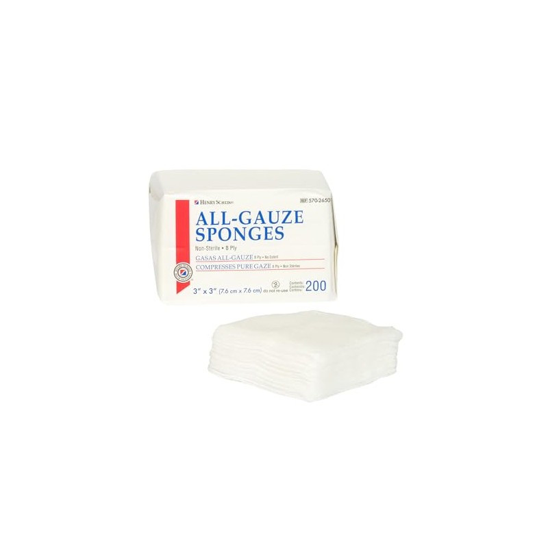 Henry Schein 200/Pack Non-Sterile Gauze Pads 3’’ x 3’’ for