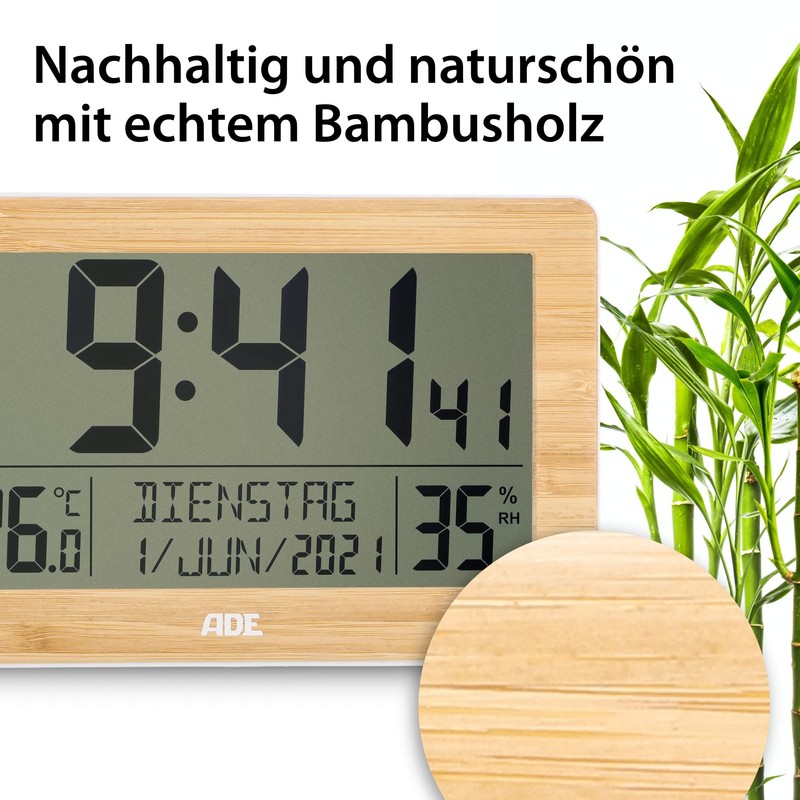 ADE Digital XL Radio-Controlled Clock with Very Large Numbers |