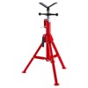 V Head Pipe Stand Adjustable Height 28-52 Inch, Steel Jack Stands 2500 lbs Load Capacity, Folding Portable, 1/8 to 12 Inch Pipe Capacity ,Ideal for Welding, Automotive, and Construction Projects