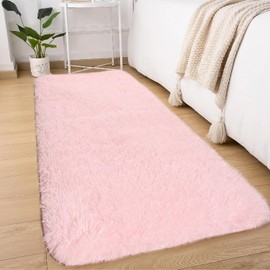 Sour Lemon Living Room Rugs, 80 x 160 cm, Grey Runner, Rug for Bedroom, Washable, Non-Slip, Fluffy Rug, Shaggy