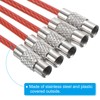 [PATIKIL] 12PCS 150mm Wire Keychain Cable Stainless Steel Key Ring